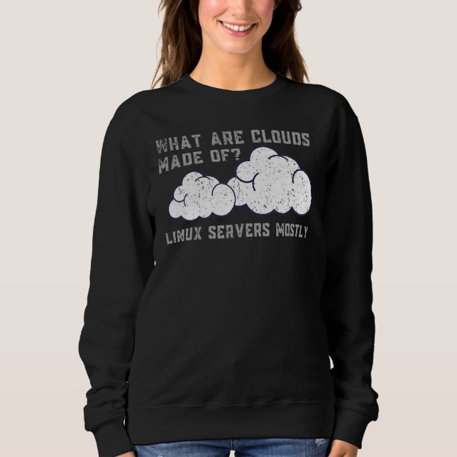 Camiseta Antigos Servidores Linux Do Que São Feitas As Nuve (Frente)
