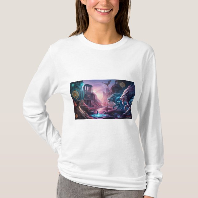Camiseta 🔱 Antigos tempos: Designs Eternos para os Moderno (Frente)
