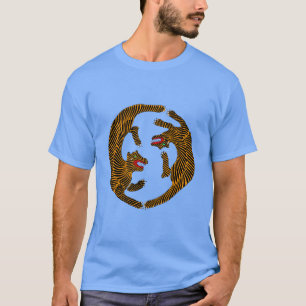 Camiseta Antigos Tigres Folk Japoneses