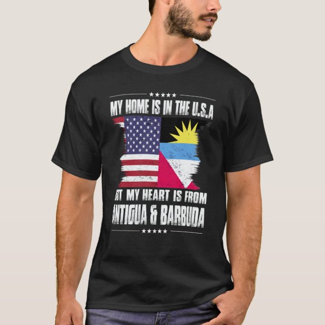 Camiseta Antigua American Patriot Grown Proud Home Heart US (Frente)