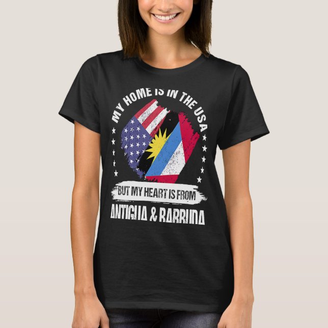 Camiseta Antígua Americana Patriot Cresceu Orgulhoso Meu Co (Frente)