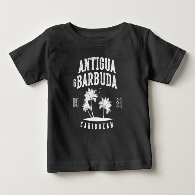 Camiseta Antigua & Barbuda Caribbean Palm Tree (Frente)