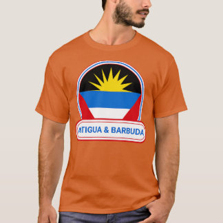 Camiseta Antígua e Barbuda - Crachá de Antígua e Barb
