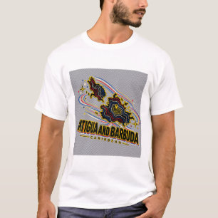 Camiseta Antigua e Barbuda Topográfico Dinâmico Caribenho 