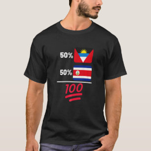 Camiseta Antigua Mais Bandeira Mista Costarriquenha Herança