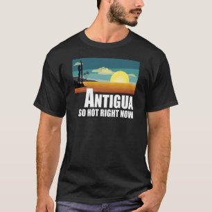 Camiseta Antígua tão quente agora Retro Viagem Beach Vacati
