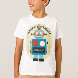 Camiseta Antiguamente Brinquedo Robot Birthday