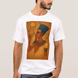 Camiseta Antiguamente Faraó Egípcio Akhenaten Sun Culto Art