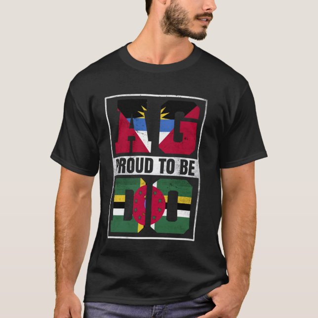 Camiseta Antíguan Dominica Mix Antígua e Dominica H (Frente)