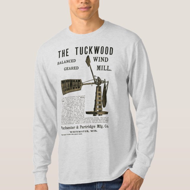 Camiseta Antiguidade Do Vento Do Tuckwood Whitewater Wis 18 (Frente)