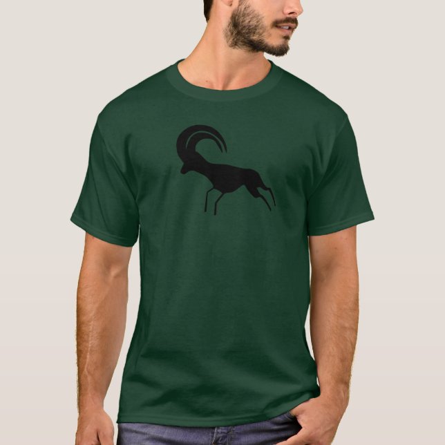 Camiseta Antílope sariano da arte da rocha (Frente)