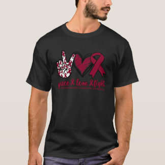 Camiseta Antiphospholipid Syndrome Burgundy Ribbon Peace Lo