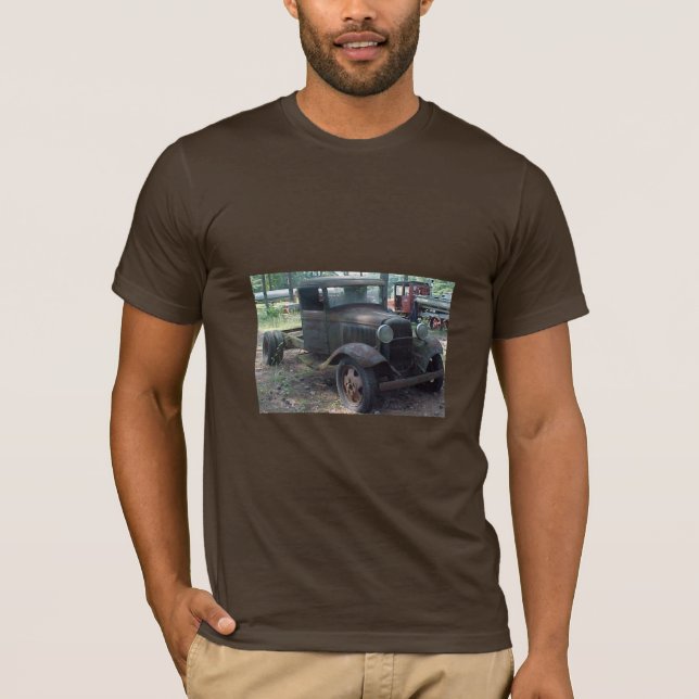 Camiseta Antiquada de Carro vintage Masculina (Frente)