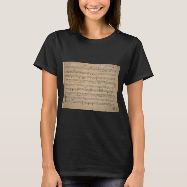 Camiseta Antique Sheet Music de 1822, Canção do Velho Homem (Frente)
