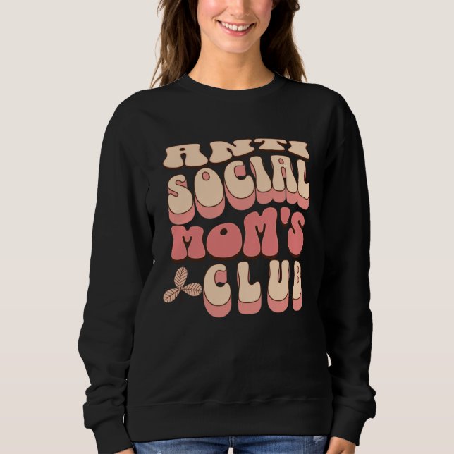 Camiseta AntiSocial Moms Club Introvert Sarcastic Tired Mom (Frente)