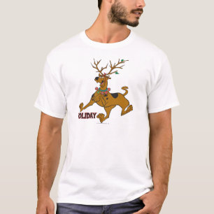 Camiseta Antlers do feriado do Natal de Scooby-Doo