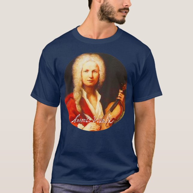 Camiseta Antonio Lucio Vivaldi Compositor Retrato (Frente)