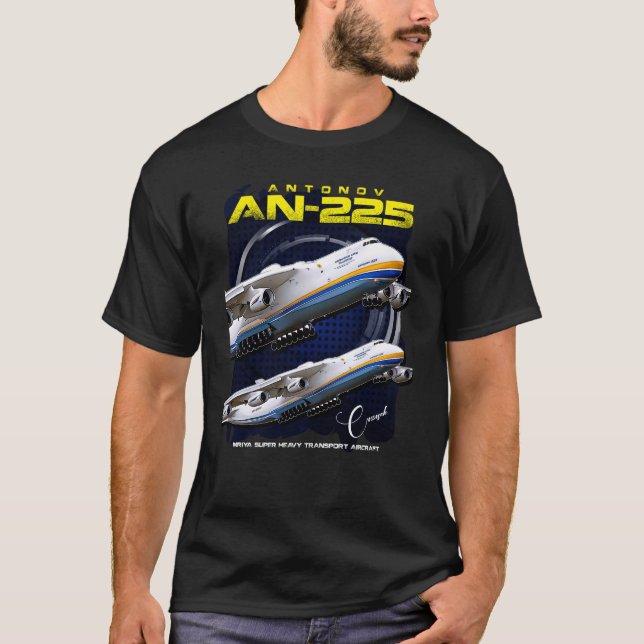 Camiseta Antonov AN-225 Mriya SuperHeavy Transport Aircraf (Frente)