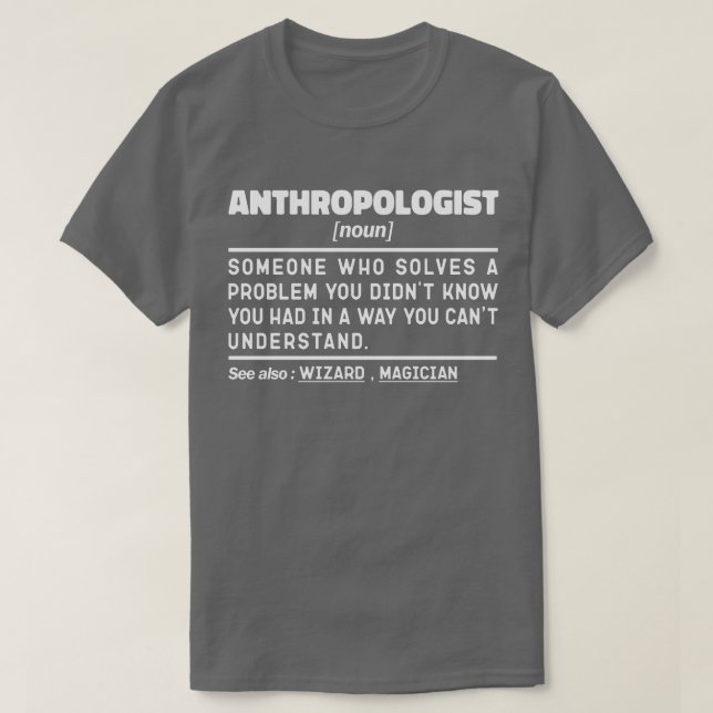 Camiseta Antropologista Antropologista de Definição Antropo (Frente do Design)
