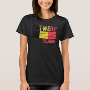 Camiseta Antuérpia Bandeira da Bélgica Belgas Homens Mulher
