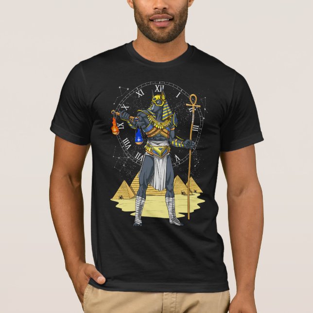 Camiseta Anubis Egípcio Deus Antiguamente Ankh Mitologia (Frente)