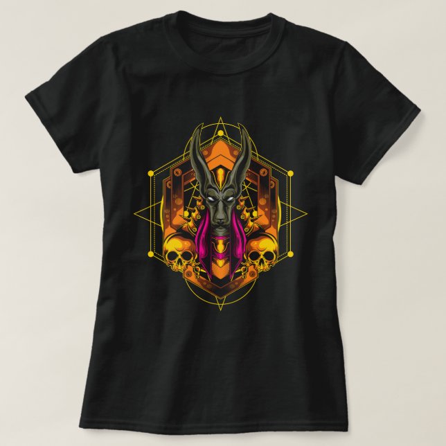 Camiseta Anubis, o Deus Egípcio do Morto (Frente do Design)
