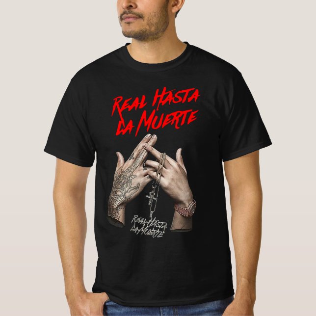 Camiseta Anuel AA Real Hasta La Muerte Fashion Men (Frente)
