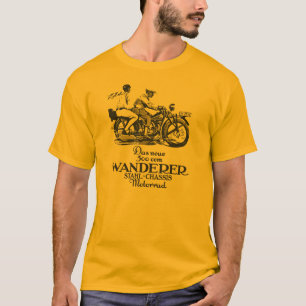Camiseta Anúncio 1929 retro da motocicleta do andarilho do