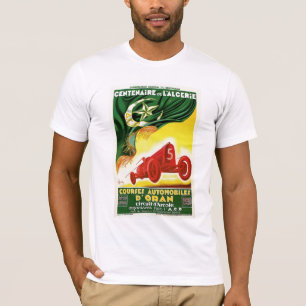 Camiseta Anúncio argelino francês da auto raça do vintage