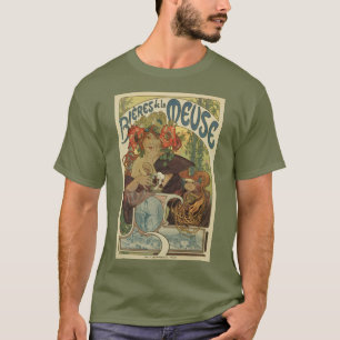 Camiseta Anúncio da cerveja do nouveau da arte de Alfons