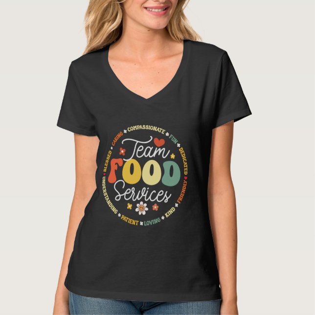 Camiseta Anúncio da Escola Auxiliar da Equipe de Serviços d (Frente)