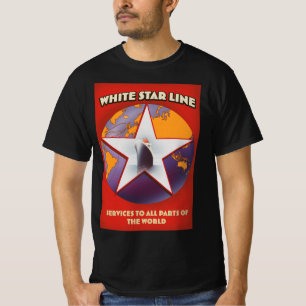 Camiseta Anúncio da linha de cruzeiros White Star.