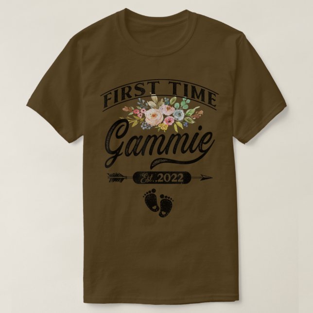Camiseta Anúncio da primeira jogada de gravidez Est (Frente do Design)