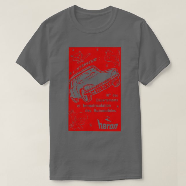 Camiseta Anúncio de automóvel Citroen DS (Frente do Design)