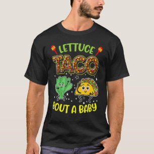 Camiseta Anúncio de Bebê Alface Taco Sobre Um Bebê 2