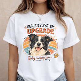 Camiseta Anúncio de Bebê Cachorro de Segurança Revelação de