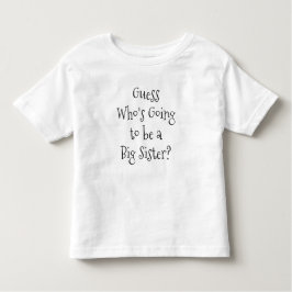 Camiseta Anúncio de bebê da Big Sister Personalizado
