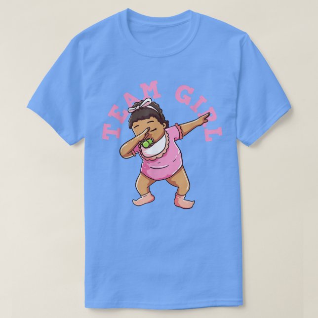 Camiseta Anúncio de Bebê da Equipe de Revelação de Gênero (Frente do Design)