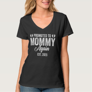 Camiseta Anúncio De Bebê De mamãe, Promovido A Mamãe Novame