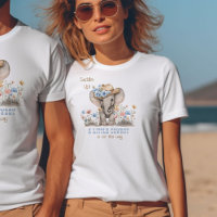 Anúncio de Bebê Elefante Boho Pequeno Cowboy
