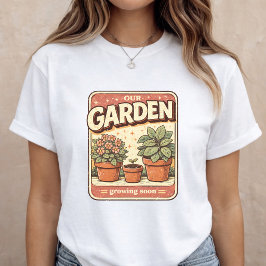 Camiseta Anúncio de Bebê Jardim Revelação de Gravidez