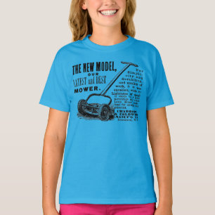 Camiseta Anúncio de cortador de relva de safra