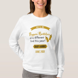 Camiseta Anúncio de estalo do bebê do feliz ano novo das