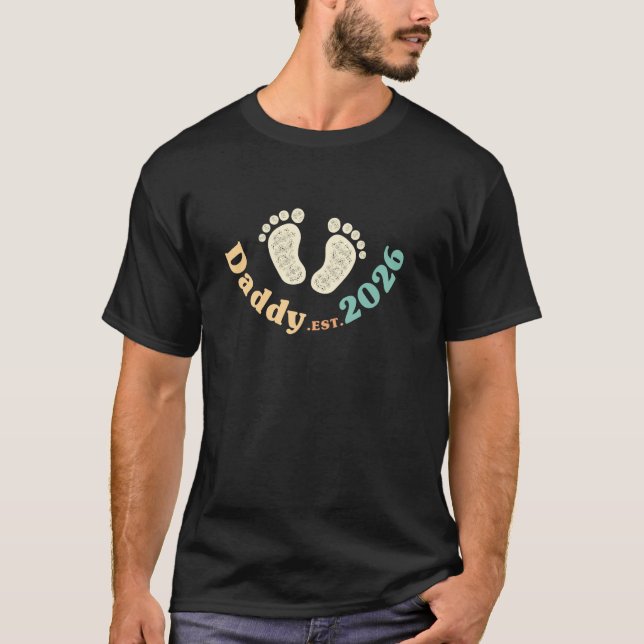 Camiseta Anúncio de Futuro Pai Bebê Pé Futuro Papai (Frente)