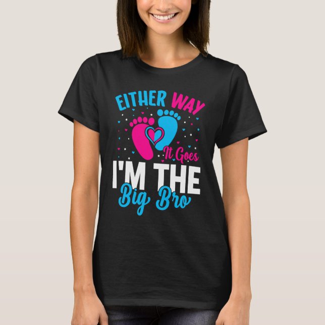 Camiseta Anúncio de gênero De qualquer jeito Eu sou o Bi (Frente)