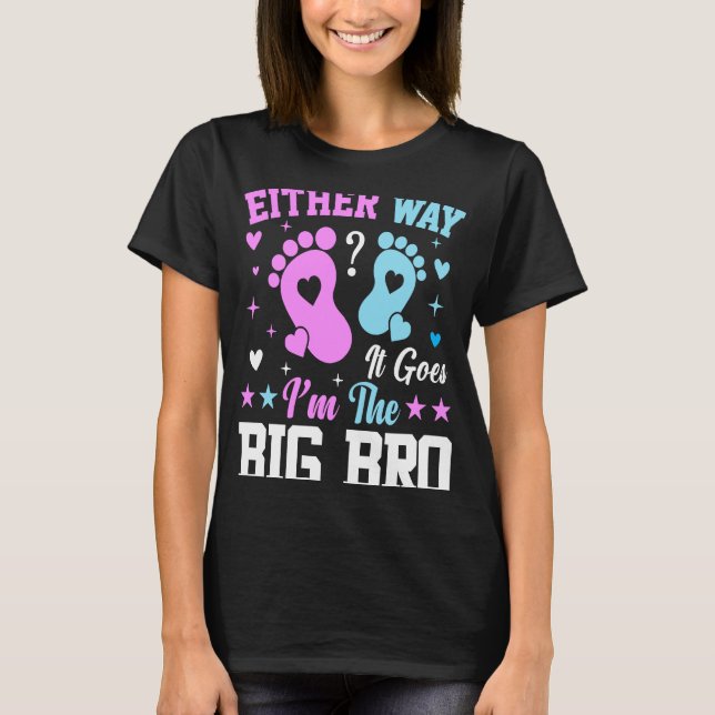 Camiseta Anúncio de gênero De qualquer jeito Eu sou o Bi (Frente)