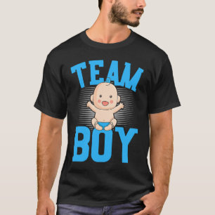 Camiseta Anúncio de Gênero Equipe Menino Festa de Revelação