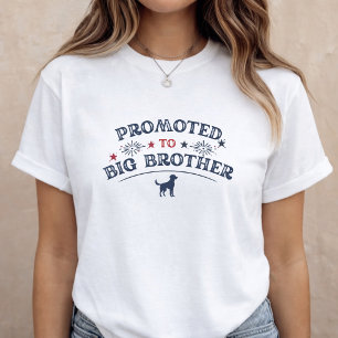 Camiseta Anúncio de Gravidez Cachorro Irmão Mais Velho 4 de