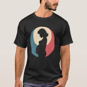 Camiseta Anúncio de Gravidez Carregando Fofo Mãe Em Breve