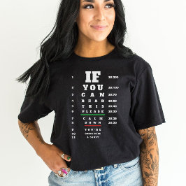 Camiseta Anúncio de Gravidez com Tabela de Olhos para Marid
